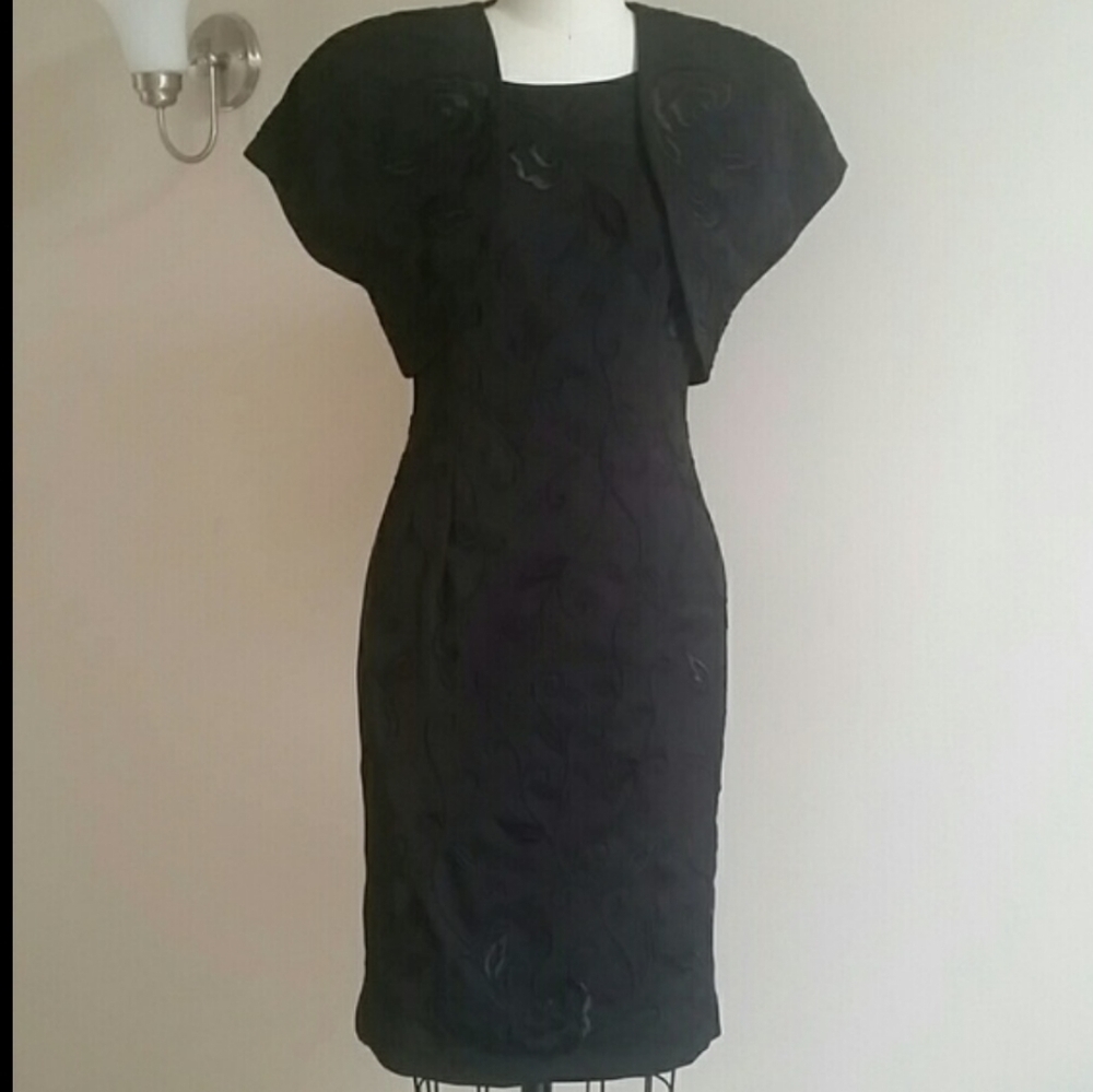 VTG Marie St. Claire Black Shift & Bolero Size 4